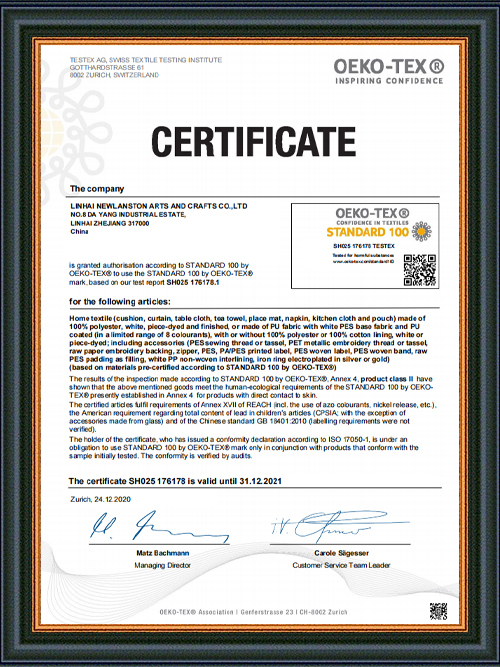 (PU)OekoTex-100-certification
