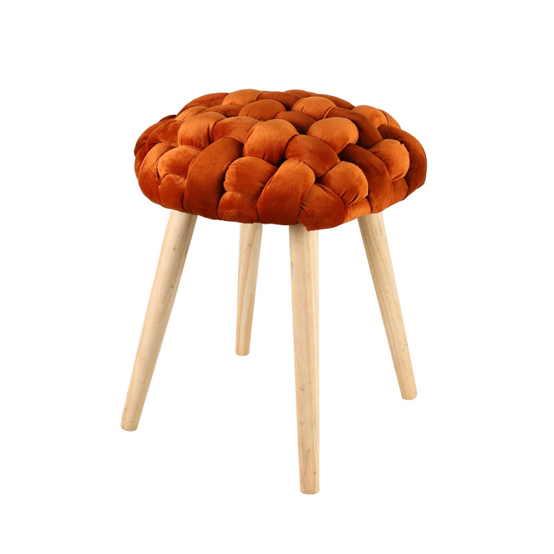 Velvet Woven round stool /Household stool / Living room low stool